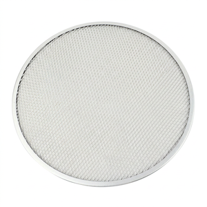 ATLAS STAR 7" Restaurant-Grade Aluminum Anodized Silver Pizza <b>Baking</b> Screen Seamless Reusable Food Safe Oven Safe Pizza Net Pan - Product Image 1