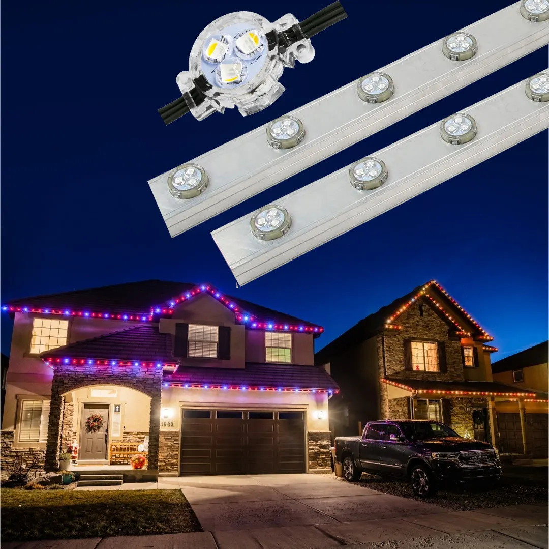 Permanent Led Pixel Point Lighting Dc12v Waterproof 5050 Smd Smart Led Rgb Holiday Christmas Lights Outdoor Decoration