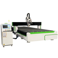 Routeur CNC à moteur de broche automatique à grande vitesse ATC, taille de travail 2100x6500, caméra CCD, couteau oscillant, 3 en 1, Syntec NC Studio, pompe