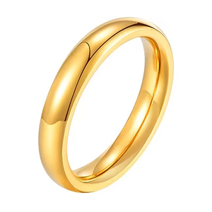 Bague Homme en Acier Inoxydable Plaqué Or 14 carats, Finition <span class=keywords><strong>Soign</strong></span>ée Simple et Lisse, Étanche, Bijoux en Gros - Product Image 5