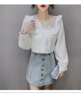 <span class=keywords><strong>เสื้อ</strong></span>ชีฟองแขนสั้นผู้หญิงสไตล์<span class=keywords><strong>เกาหลี</strong></span> ดีไซน์ทันสมัย รุ่นใหม่ ใส่แล้วดูผอมเพรียว - Product Image 6