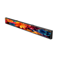 Peut personnaliser 23.1 pouces barre étagère bord extensible LCD écran publicitaire bande extensible produits d'affichage de signalisation numérique