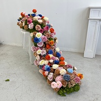 Guirlandes de fleurs artificielles de haute qualité en gros pour allées de mariage, décorations de scène, verdure blanche, chemin de table cascade