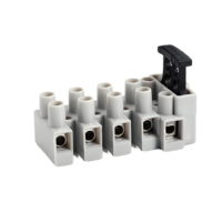 Bloc de bornes à fusibles BELEKS 32A à courant élevé, 5 positions, 450V PA66, connecteur à bande avec porte-fusible pour la distribution d'énergie