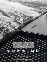 Tapis de salon 2025 – Nouveau tapis gris de luxe léger haut de gamme pour chambre à coucher, tissé à la machine, sans lavage, essuyable, imperméable et écologique