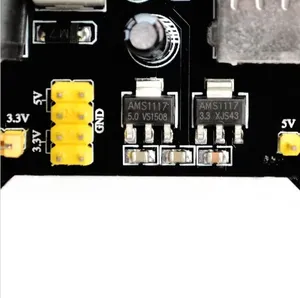 เบรดบอร์ด MB102โมดูลจ่ายไฟ<span class=keywords><strong>3</strong></span>.3V 5V สำหรับ <span class=keywords><strong>ARDUINO</strong></span> แผงควบคุมแรงดันไฟฟ้าแบบไม่มีบัดกรีแบบ DIY - Product Image 2