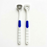 Brosse à Langue à Grande Tête, Manche Antidérapant, Nettoyant pour la Langue, Soin Buccal, Râpe à Langue pour une Haleine Fraîche