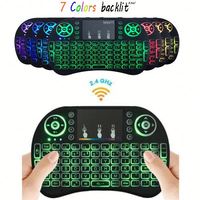 Keyboard Mini I8 Murah Grosir, Lampu Latar USB Nirkabel, Gaya Operasi Membran untuk Smart TV Android BOX