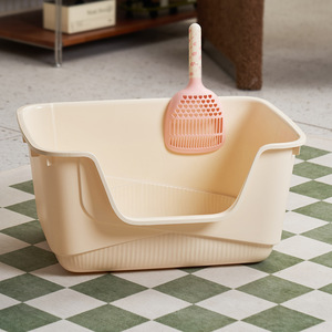 Extra Large Anti Splash <b>Cat</b> Litter <b>Box</b> With Scoop Rectangle PP Material Large Capacity For <b>Cats</b> - Product Image 1