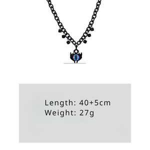 Collares con Colgante de Ojo Turco para Hombre y Mujer, Cadena de Cuentas Negras Estilo Hip-Hop, Joyería Unisex para Uso Diario - Product Image 6