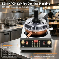 Machine à frire automatique en acier inoxydable, wok électrique, cuisinière 5 kW, équipement de cuisine commercial pour riz frit