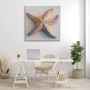 Sao Biển sáng màu hiện đại trên bề mặt trắng với hiệu ứng màu nước tạo ra cho trang trí phòng ngủ phòng khách - Product Image 4