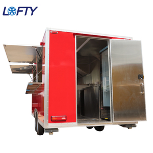 Remolque de Comida Móvil Sin Motor, Carro de Comida Multifuncional para Calle, Carro de Barbacoa al Aire Libre, Carro de Hot Dogs y Snacks, Carro de Helados y Postres - Product Image 1
