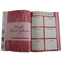 Carnet de planification et journal intime personnalisé en cuir PU avec reliure spirale double pour la gestion de soi