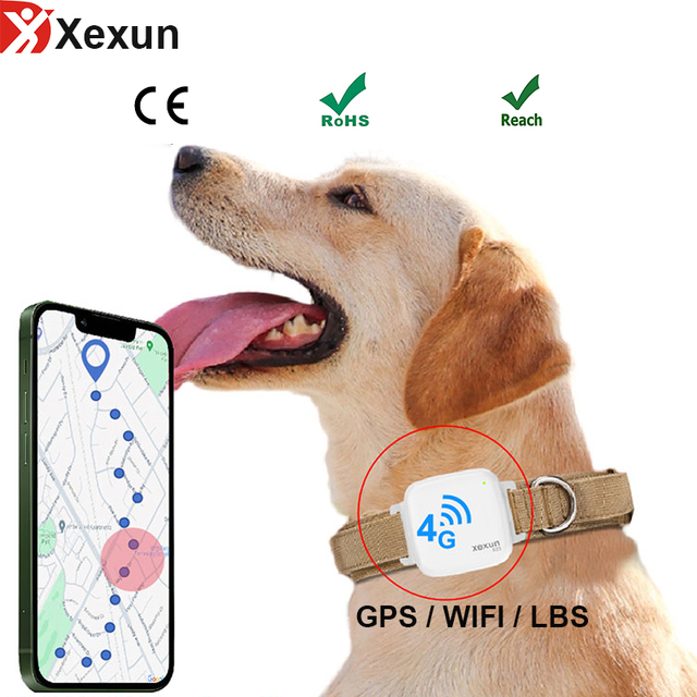 Xexun Pet Tracker Animals Tracker Bracelet Tracking Chip Pets Real-Time Tracking Cat GPS Tracker for Dogs Gps