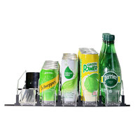 Meilleures Ventes : Organisateur de canettes de soda à double ressort amélioré pour réfrigérateur, avec système intelligent de poussoir de boissons à ressort et poussoir de boissons