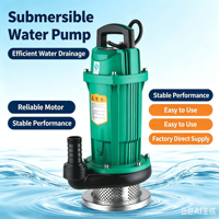 Pompe à eau submersible agricole QDX à haut débit, corps en aluminium robuste, poignée portable, revêtement antirouille, pour drainage des eaux usées