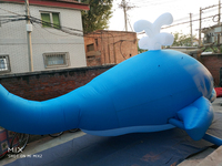Dessin animé publicitaire personnalisé d'usine personnages gonflables requin-baleine dauphin gonflable pour les enfants jouent à l'événement