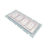 Teclado de metal numérico de acero inoxidable para quiosco a prueba de vandalismo iluminado de matriz 1x4 de 4 teclas personalizado
