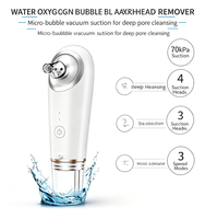 Appareil de nettoyage facial en profondeur pour usage domestique, avec 3 niveaux d'aspiration, 4 embouts interchangeables, rechargeable USB-C, en plastique