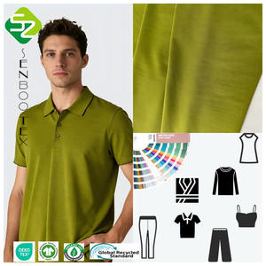 Tissu jersey simple 220GSM certifié OEKO-TEX, écologique, antibactérien, protection <span class=keywords><strong>UV</strong></span>, 92% bambou, 8% élasthanne, pour pyjamas bébé - Product Image 1