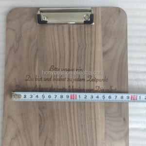 Antique óc chó nhà hàng kiểm tra Presenter hóa đơn chủ, thư tùy chỉnh kích thước Lưu trữ gỗ Memo với có thể tháo rời Clip bằng gỗ clipboard - Product Image 5