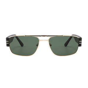 Gafas de Sol de Piloto, Montura Metálica Rectangular, Lentes Degradadas de Aro Completo, 100% Protección UV, Unisex para Adultos, para Exteriores - Product Image 6