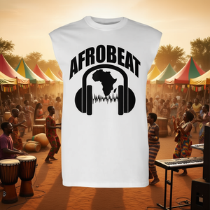 Camiseta de Manga Larga Afrobeat con Diseño de Auriculares Africanos, Temática Musical - Product Image 3