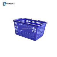 Panier de courses populaire pour supermarché avec poignée en plastique pour l'utilisation en épicerie