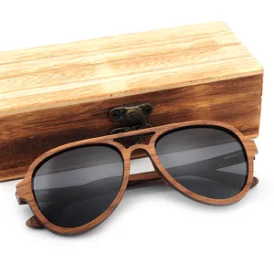 Wooden Polarized Sunglasses Eco Friendly FSC Designer Mens Black Red Brown Wooden Polarized UVA UVB Sunglasses