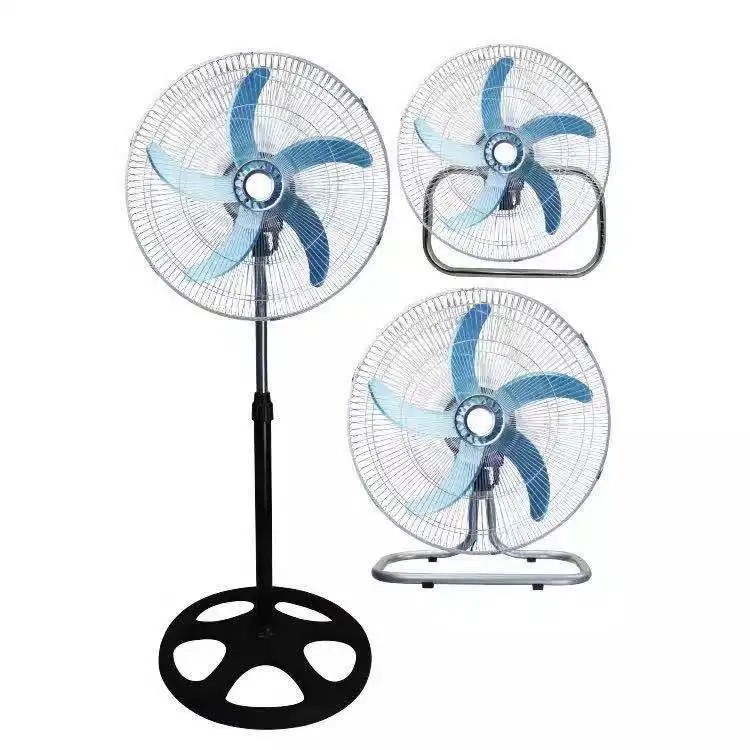 Stand Fan 18 Inch Industrial Standing Fan Parts with Plastic Grill for Family Work Quiet