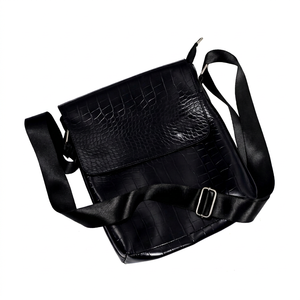 Sac bandoulière en cuir véritable motif alligator avec fermeture éclair, sangle amovible, style vintage, unisexe, usage quotidien - Product Image 1