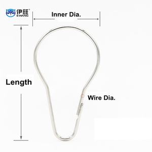 EWANG Custom Bathroom <b>Silver</b> Decor <b>Curtain</b> Hooks Shower <b>Curtain</b> Rings - Product Image 3