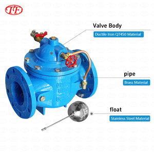 Van điều khiển từ xa tfj Van điều khiển thủy lực 100x Van điều khiển thủy lực PN10 PN16 van nổi sắt dễ uốn cho bể nước đầu vào - Product Image 2