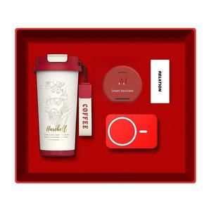 Holiday Custom Logo Gift Pu Notebook Metal Pen USB Power Bank Thermos Cup y <span class=keywords><strong>Bluetooth</strong></span> Speaker All-in-One Gift Sets - Product Image 2