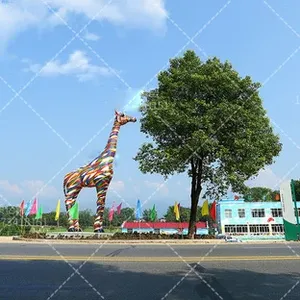 Escultura de Jirafa de Tamaño Real Personalizada de Fábrica <span class=keywords><strong>para</strong></span> Decoración de Centros Comerciales, Escultura Artística <span class=keywords><strong>para</strong></span> Exteriores - Product Image 3