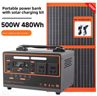 Kit de production d'énergie portable transfrontalier pour l'extérieur, station d'alimentation mobile à charge directe solaire, batterie lithium-ion PWM, affichage LED MP2X