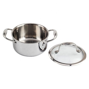 Wholesale tri-ply stockpot kitchen cooking cookware nonstick induction cooker <b>soup</b> <b>pot</b> Set - Product Image 3