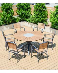 Tables et chaises de jardin Mobilier d'extérieur pour balcon en plein air Table et chaises en alliage d'aluminium Plastique anti-corrosion - Product Image 1