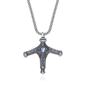Collana a forma di sangue distintivo cacciatore di spada Gehrman croce editto collane pendenti per donne uomini accessori gioielli regali - Product Image 1