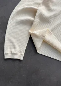 Maglietta <span class=keywords><strong>Termica</strong></span> a Maniche Lunghe da Uomo con Logo Personalizzato, Grafica Graffiti, in Cotone, Oversize, Collo Tondo, Stampa DTG, Tessuto Waffle - Product Image 3