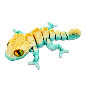 Figurine Articulée en Plastique Imprimée en 3D avec Yeux de Caméléon, Articulations Mobiles, Jouet Anti-Stress, Décoration de Bureau, Cadeau Reptile - Product Image 1