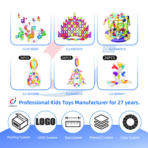 Set di Blocchi Magnetici Flessibili Chengji, 86 Pezzi, Kit Educativo per Costruzioni Espandibili, Blocchi Magnetici a Tubo Flessibile - Product Image 4