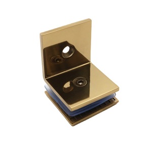Clip de acero inoxidable para puerta de vidrio, clip de fijación de 90 grados, clip de esquina cuadrada para puertas, ventanas, vidrio de baño, 8-12mm, chapado en oro - Product Image 1