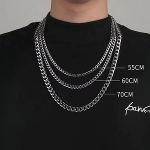 Collar plano de acero inoxidable estilo hip hop para hombre y mujer, Gargantilla, Gargantilla, estilo cubano - Product Image 2