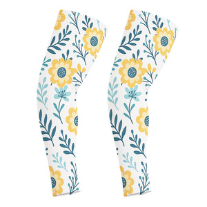 <b>Sunscreen</b> Arm Sleeves Floral Print Unisex UV Protection Outdoor Cycling Cooling Breathable Ice Silk Sleeve - Product Image 5