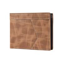 Portefeuille unisexe de luxe en cuir véritable, fermeture pliante, logo personnalisé, fonction antivol, motif pierre, marque privée, polyester