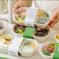 Boîte en carton recyclable personnalisée avec impression, dorure à chaud et gaufrage, bande de fixation et logo pour emballage de plats à emporter