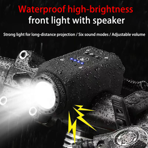 Luci <span class=keywords><strong>per</strong></span> Bicicletta IPX5 Impermeabili <span class=keywords><strong>per</strong></span> Guida Notturna, <span class=keywords><strong>Clacson</strong></span> Elettronico 110db <span class=keywords><strong>per</strong></span> Mountain Bike, Faro Anteriore LED USB con <span class=keywords><strong>Clacson</strong></span> - Product Image 6