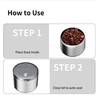 Boîte de conservation sous vide automatique avec couvercle, boîte de rangement pour grains de café sous vide, rechargeable par USB, pot hermétique, boîte sous vide automatique